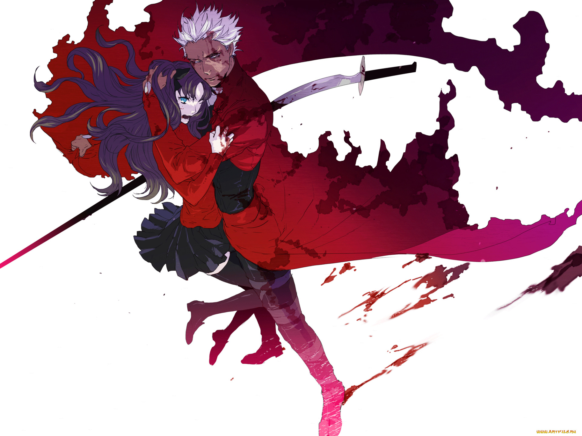 , fate, stay night, , , , archer, , stay, night, rin, tohsaka